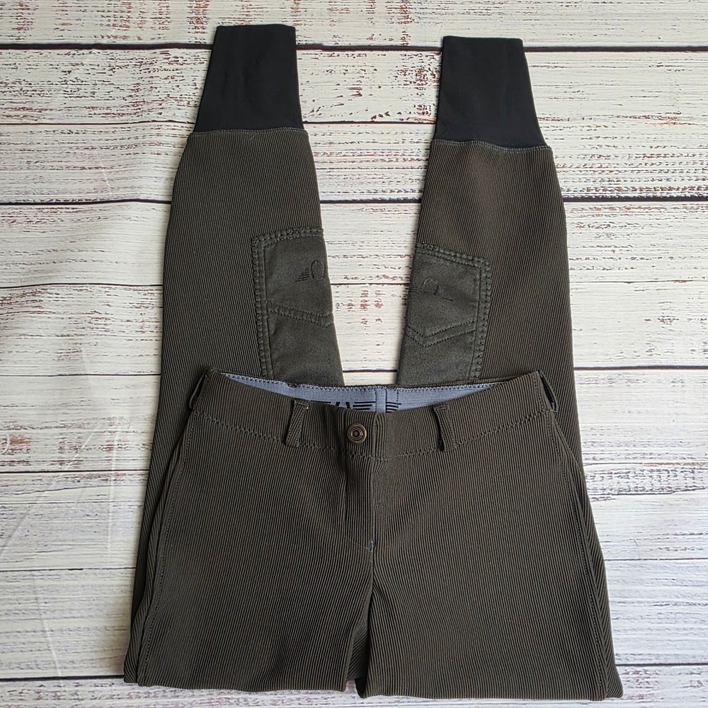 Tuff Rider Ribbed Low Rise Pull On Breeches Dark Charcoal 100151-338 Size 26x28